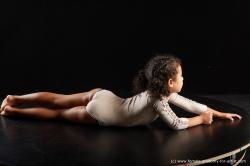 Sportswear Woman Black Laying poses - ALL Slim medium black Standard Photoshoot  Academic